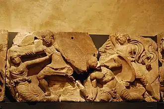 BM538 Combat des Grecs contre les Amazones commandées par Penthésilée