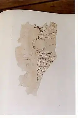 Fragment d’un registre d’état civil.