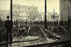 Le lendemain du sinistre.L'incendie a tout dévasté.