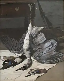 Nature morte au héron (1867), huile sur toile (97,5&nbsp;×&nbsp;78&nbsp;cm), Montpellier, musée Fabre.