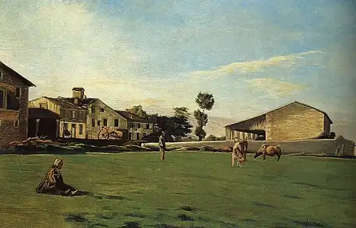 Ferme de Saint-Sauveur, peinture de Frédéric Bazille, 1863-1865.