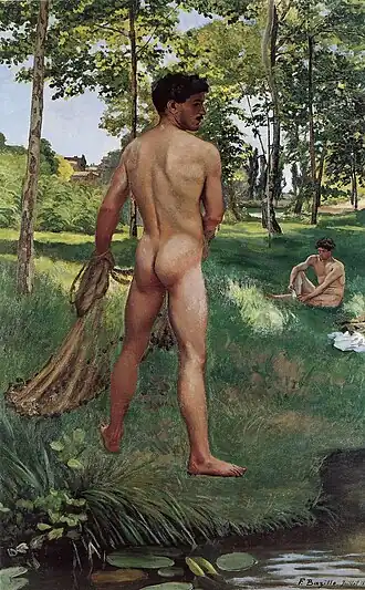 Le Pêcheur à l'épervier (1868), huile sur toile (134&nbsp;×&nbsp;83&nbsp;cm), Frédéric Bazille, Zurich, Fondation Rau pour le Tiers-Monde.