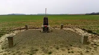 Stèle à ces soldats, sur le lieu de leur exécuction