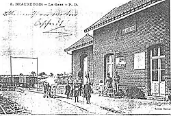 La gare vers 1910 (photocopie d'une carte postale).