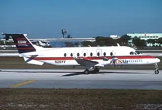 Un Beechcraft 1900D d':Air Midwest&nbsp;(en), opérant pour US Airways Express, semblable à celui impliqué dans l'accident.