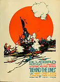 Affiche de Behind the Lines&nbsp;(en), film réalisé par MacRae en 1916. Affiche de Burton Rice