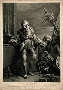 Bélisaire et un vieil homme, n. d., d'après son propre dessin, d'après Salvator Rosa.