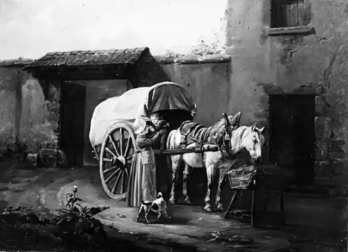 D'après Philips Wouwerman, Une halte, musée des Beaux-Arts de Lyon.