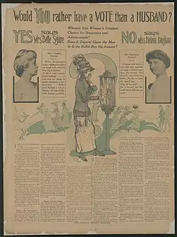 Affiche sépia de promotion pour du suffrage