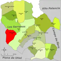 dans la comarque de Los Serranos.