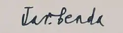 signature de Jaroslav Benda