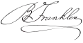 Signature de Benjamin Franklin