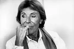 Portrait en noir et blanc de Benoîte Groult en 1983