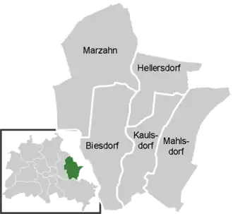 District map of Marzahn-Hellersdorf