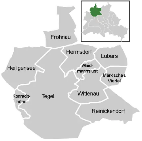 District map of Reinickendorf