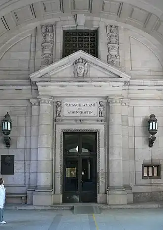 L'entrée de l'Académie à Berlin.