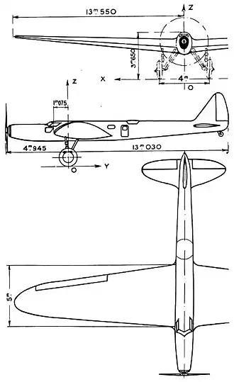 vue en plan de l’avion