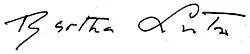 signature de Bertha Lutz