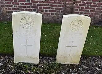 Tombes de soldats tombés le 12 septembre 1918.