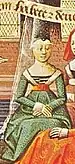 Enluminure représentant Bertrade de Montfort
