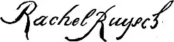 signature de Rachel Ruysch