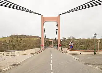 Le tablier vu de la rive Sud.