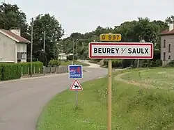 L'ex-RN 397 à Beurey-sur-Saulx.