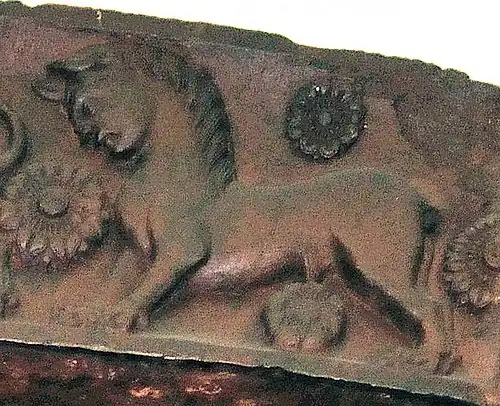 Sphinx bouddhiste sur une passerelle de stupa, Bharhut, Ier&nbsp;siècle avant notre ère.