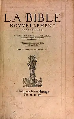 Image illustrative de l’article Bible de Castellion