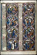 Première page du Nouveau testament, Harley 1527
