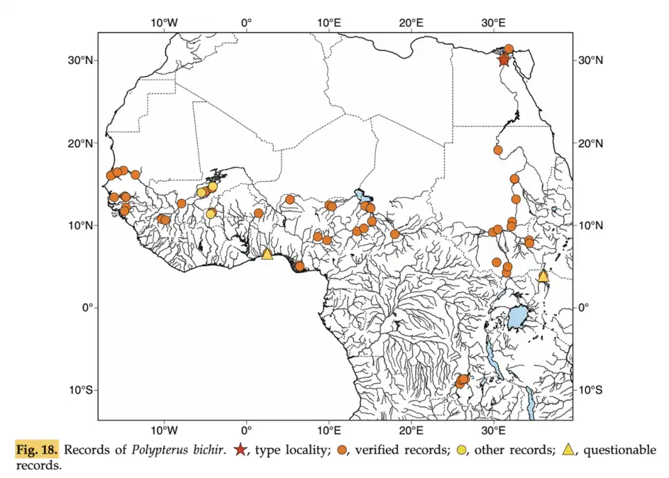 Autre carte de répartition, tirée d'une publication de Timo Moritz et Ralf Britz.