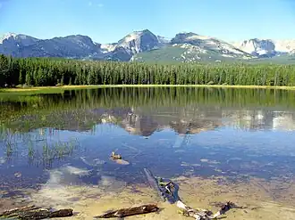 Vue de Flattop Mountain (à droite du centre).