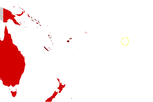 carte colorée de l'Océanie