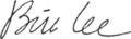 Signature de Bill Lee