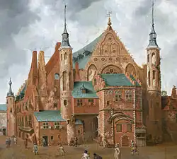 Projet peint de la construction du XVIIe&nbsp;siècle.