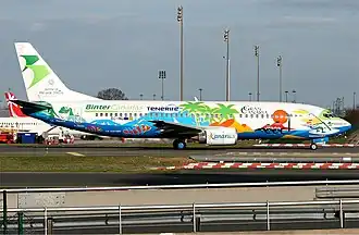 Unique Boeing 737-400 de Binter Canarias dans une livrée spéciale