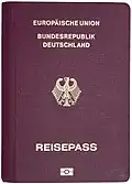 Couverture d'un passeport allemand