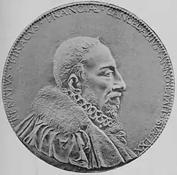 Médaillon du chancelier René de Birague (vers 1577), bronze, Paris, musée du Louvre.