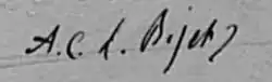 Signature de Georges Bizet