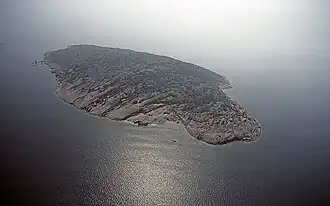 L'île vu d'avion.