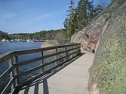 Promenade de la plage de Blackeberg.