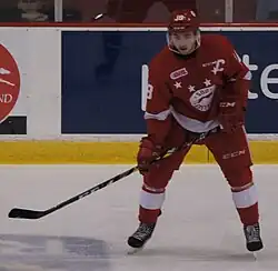 Description de l'image Blake Speers - Sault Ste. Marie Greyhounds.JPG.