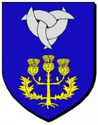 blason de Ligny-en-Barrois contenant des chardons, ou bouzats dans la langue locale