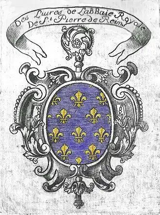 Blason de l'abbaye Saint-Pierre-les-Dames.