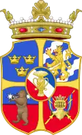 Armoiries du prince Jean, duc de Finlande après 1560.