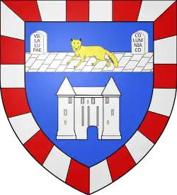 Armoiries de la commune de Villeloin-Coulangé, Centre-Val de Loire, France.