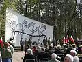 Cérémonie pour le 65e&nbsp;anniversaire de la libération des camps sur le site du Judenlager de Blechhammer