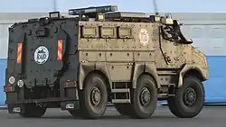 Véhicule blindé Titus utilisé par le RAID à l'occasion de la COP 21 au Bourget (2016).