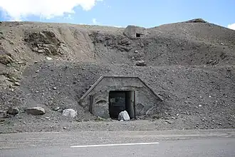 Bloc 1 : entrée de l'ouvrage de Restefond.