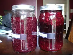 Liqueur de bleuet en début de macération